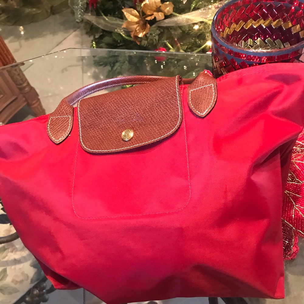Longchamp Le Pliage Small Handbag NWOT RED - Picture 7 of 8